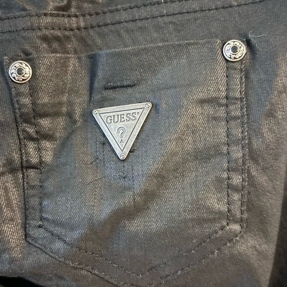 Vintage Guess coated black skinny pants 26 - Picture 4 of 5